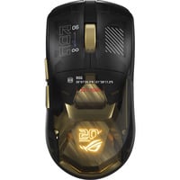 ASUS ROG Harpe II Extreme Edition 20 Gaming Mouse Zwart/goud, 65.000 dpi, USB / Bluetooth 5.1 / 2.4GHz