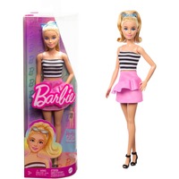 Barbie Fashionistas #213 - Striped top, pink skirt and sunglasses Pop 65e verjaardag