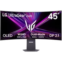 LG UltraGear 45GX950A 44.5" 4K UHD UltraWide gaming monitor Donkergrijs, 330 Hz / 165 Hz, HDMI, DisplayPort, USB-C, AMD FreeSync