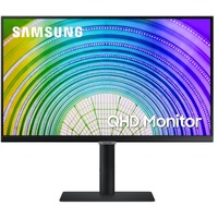 SAMSUNG Professional QHD S60A LS24A600UCUXEN 24" monitor Zwart, 1x HDMI, 2x DisplayPort, USB-A 3.2, USB-C, HDR10