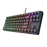 Trust GXT 864 Cada Compact mechanisch TKL-gamingtoetsenbord Zwart, US lay-out (QWERTY), Huano Brown, RGB