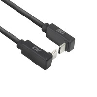 ACT Connectivity USB 3.2 USB-C (omhoog/omlaag haaks) naar USB-C (omhoog/omlaag haaks) kabel Zwart, 10 Gbit/s, 60W, 0,5 meter