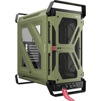 Corsair WARTHOG Airflow midi tower behuizing Olijfgroen | 2x USB-A | 1x USB-C | Tempered Glass