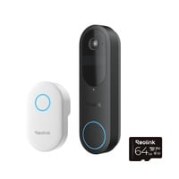 Reolink D340B deurbel met Chime + 64GB SD-kaart Zwart