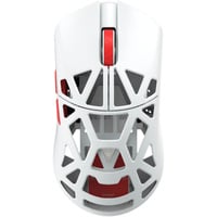 WLMouse Beast X Medium V2 Wireless Gaming Mouse - White/Red Wit/rood, 50 - 50.000 dpi, 8K, 2.4GHz / USB-C