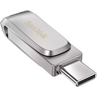 SanDisk Ultra Dual Drive Luxe 1 TB usb-stick Zilver, USB-A 3.2 Gen 1, USB-C 3.2 Gen 1