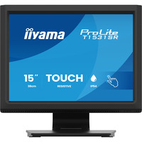 iiyama ProLite T1531SR-B2S 15" touchscreen monitor Zwart, 1x DisplayPort, 1x HDMI, 1x VGA