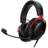 HyperX Cloud III over-ear gaming headset Zwart/rood, Pc, PS5, PS4, Xbox Series X|S, Xbox One, Nintendo Switch