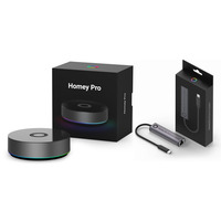 Athom Homey Pro (2026) + Ethernet adapter basisstation Zwart