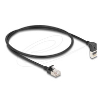 DeLOCK RJ45 Netwerkkabel Cat.6A S/FTP Slim 90°, 0.5 m Zwart