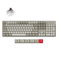 Keychron C2 Pro-M3, toetsenbord Grijs, US lay-out, Keychron Super Brown, RGB leds, OSA Double-Shot PBT, hot swap, 8000 Hz