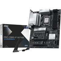 MSI PRO Z890-P WIFI6E socket 1851 moederbord Zwart/zilver, 5 Gb-LAN, Wi-Fi 6E, BT, Sound, ATX
