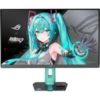 ASUS ROG Strix XG27ACMEG-G Hatsune Miku Edition 27" gaming monitor Zwart/turquoise, 260 Hz, HDMI, DisplayPort, USB-C, AMD Free-Sync