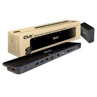 Club 3D USB-C 3.2 Gen1 Triple Display Dynamic PD dockingstation Zwart, 100 W