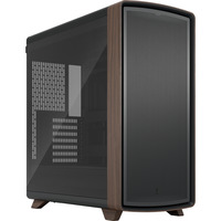 Fractal Design Summit Black TG midi tower behuizing Zwart/houtkleur | 2x USB-A | 1x USB-C | Tempered Glass