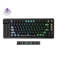 Lemokey L1 HE, gaming toetsenbord Zwart, US lay-out, Gateron Double-Rail Magnetic Nebula, RGB, Double-shot PBT, hot swap, knob