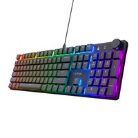 Trust GXT 866 Torix Mechanisch Gaming Toetsenbord  Zwart, US lay-out (QWERTY), Huano Red, 100%, RGB