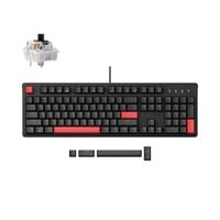 Lemokey X3-A3 mechanisch toetsenbord Zwart, US lay-out (QWERTY), Keychron Mechanical Brown, 100%, Rode leds, Double-shot ABS