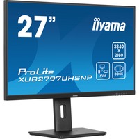 iiyama ProLite XUB2797UHSNP-B1 27" 4K Ultra HD monitor Zwart, 1x DisplayPort, 1x HDMI, 2x USB-C, 3x USB-A, 1x RJ-45