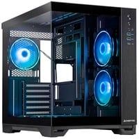 Chieftec Visio midi tower behuizing Zwart | 2x USB-A | 1x USB-C | RGB | Tempered Glass