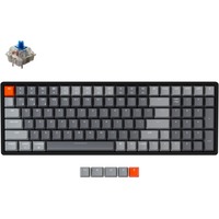 Keychron K4-J2, toetsenbord Grijs/grijs, US lay-out, Gateron G Pro Blue, RGB leds, ABS keycaps, hot swap, Bluetooth 5.1