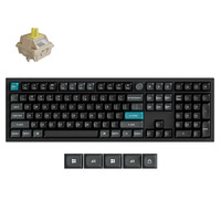 Keychron Q6 Ultra-M4 8K Wireless Custom Mechanical Keyboard Zwart, US lay-out (QWERTY), Keychron Silk POM Banana, 100%, RGB, Hot swap, 8K, 2.4 GHz / Bluetooth 5.2 / USB-C
