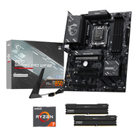 ALTERNATE Upgrade Kit B850 GAMING PRO WIFI6E + Ryzen 7 9850X3D + 32 GB Zwart, Moederbord, CPU, Geheugen