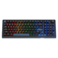 Ducky OK-M-98​ RGB mechanisch toetsenbord Zwart, US lay-out (QWERTY), KTT Linear, 96%, RGB, Hot-swap, PBT, 2.4 GHz | Bluetooth | USB-C