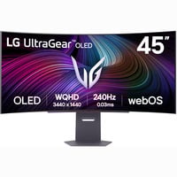 LG UltraGear 45GX90SA 44.5" Curved UltraWide gaming monitor Zwart, 240 Hz, HDMI, DisplayPort, LAN, USB-C, Audio, AMD FreeSync