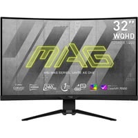 MSI MAG 325CQRXF 31.5" gaming monitor Zwart, 2x HDMI, 1x DisplayPort, 2x USB-A 2.0, 1x USB-B 2.0, 1x USB-C 3.2 (5 Gbit/s), 240 Hz