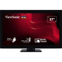 ViewSonic 10-point Touch Screen monitor TD2760 27" Zwart, 1x DisplayPort, 1x HDMI, 1x VGA, 2x USB-A
