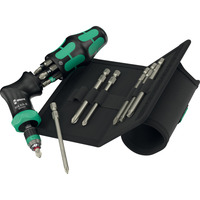 Wera Kraftform Kompakt Pistol RA -R 2, 13‑delig bitset Zwart/groen