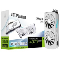 ZOTAC GeForce RTX 4070 SUPER Twin Edge OC White Edition grafische kaart Wit, DLSS 3, 3x DisplayPort, 1x HDMI 2.1