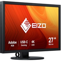EIZO CS2740 ColorEdge 26.9" 4K UHD monitor Zwart, HDMI, DisplayPort, 4x USB-A, USB-C
