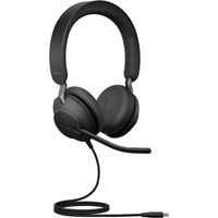 Jabra Evolve2 40 SE, UC on-ear headset Zwart, Stereo, USB-C