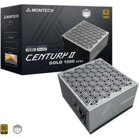 Montech Century II modulaire 1050 watt voeding  Zilver, 1x 12V-2x6, 6x PCIe, 6x PCIe, 1x 12V-2x6, Kabelmanagement