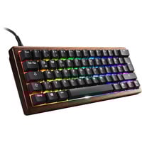 Sharkoon SKILLER SGK50 S4 Gen2 Wood PBT, gaming toetsenbord Houtkleur/zwart, US lay-out, Gateron G Pro 3.0 Yellow, RGB leds