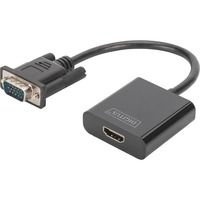 Digitus Digitus VGA HDMI Konverter adapter Zwart