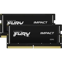 Kingston FURY Impact 64 GB DDR5-5600 (2x 32 GB) laptopgeheugen Zwart, KF556S40IBK2-64, SO-DIMM