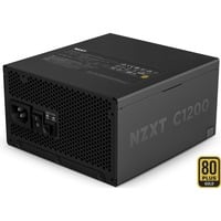 NZXT C1200 Gold ATX 3.1, 1200 Watt voeding  Zwart, 1x 16-pins grafische kaartconnector, 6x PCIe, kabelmanagement