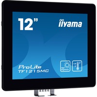 iiyama ProLite TF1215MC-B1 12.1" touchscreen monitor Zwart, VGA, HDMI, DisplayPort 