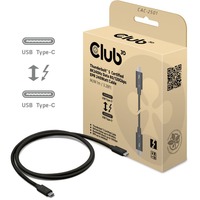 Club 3D Gecertificeerde Thunderbolt 5 kabel Zwart, 1 meter, 240 W