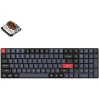 Keychron K17 Pro-H3 RGB mechanisch toetsenbord Zwart, US lay-out (QWERTY), Gateron Low Profile Mechanical Brown, 96%, 96%, RGB leds, hot swap, Low-profile double-shot PBT, Bluetooth 5.1, Knob