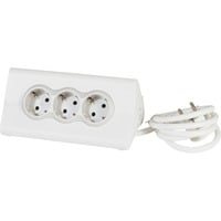 Legrand Bureaublok 3-voudige stekkerdoos met usb Wit (mat), 3x stekker, 2x USB-A, 2x USB-A, tablethouder, 1,5 meter snoer