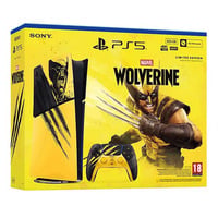 Sony PlayStation 5 Digitale Editie Console 825 GB - Marvel's Wolverine Battle Yellow Limited Edition bundel game console Geel/zwart