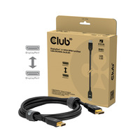 Club 3D Gecertificeerde DisplayPort 2.1 kabel Zwart, 2 meter, 10K