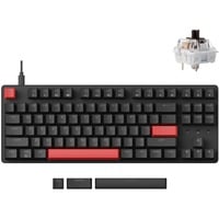 Lemokey X1-A3 mechanisch toetsenbord Zwart, US lay-out (QWERTY), Keychron Mechanical Brown, 80% (TKL)	, Rode leds, Double-shot ABS