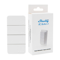 Shelly BLU RC Button 4 ZB afstandsbediening Wit, Bluetooth 5 (LE), Zigbee