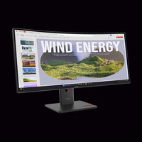 Lenovo ThinkVision T34WD-40 (64AEGAT1EU) 34" Curved UltraWide monitor Zwart, 120 Hz, HDMI, DisplayPort, LAN, USB-C