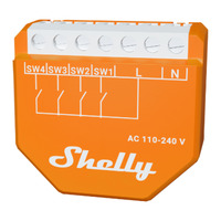 Shelly Wave i4 LR (EU) schakelaar Oranje, Z-Wave